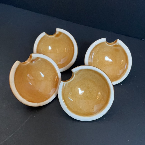 Vintage Ceramic Condiment Salsa Set Tray Jars Spoons - Picture 11 of 15